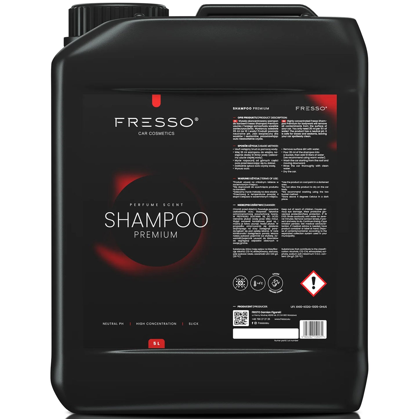FRESSO Shampoo Premium 500 ml – wysoko skoncentrowany szampon samochodowy