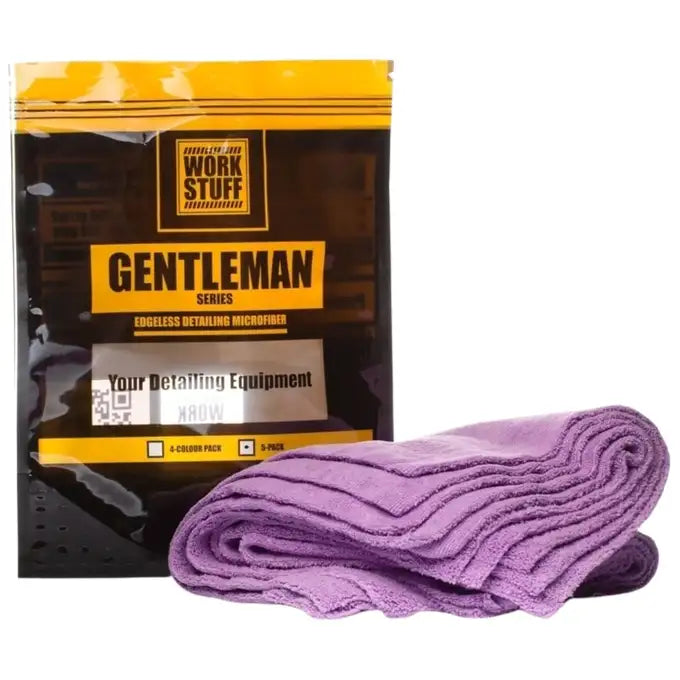 Work Stuff Gentleman Basic 5-Pack Purple – delikatna mikrofibra bez obszycia, 40x40cm, 350gsm, 5 sztuk