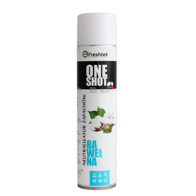 Freshtek One Shot Bawełna – neutralizator nieprzyjemnych zapachów 600ml