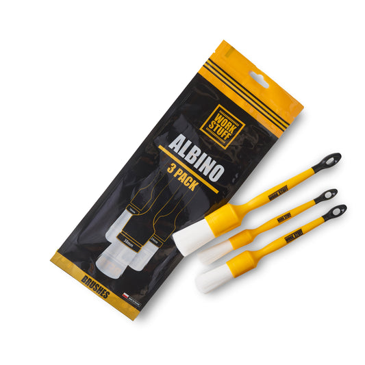 Work Stuff Detailing Albino 3-pak – zestaw niezwykle delikatnych pędzelków detailingowych