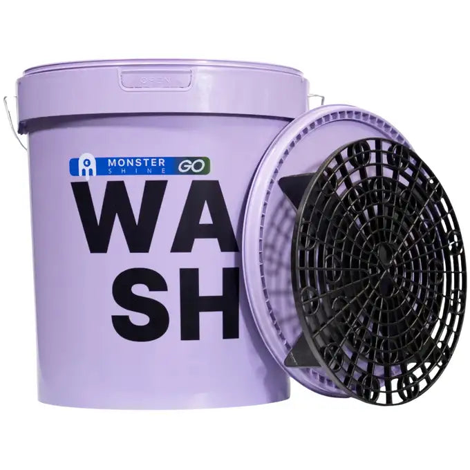 Monster Shine GO Wiadro WASH - PURPLE 16L + separator brudu do wiadra 26cm