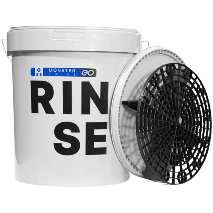 Monster Shine GO Wiadro Rinse - Grey 16L + separator brudu do wiadra 26cm