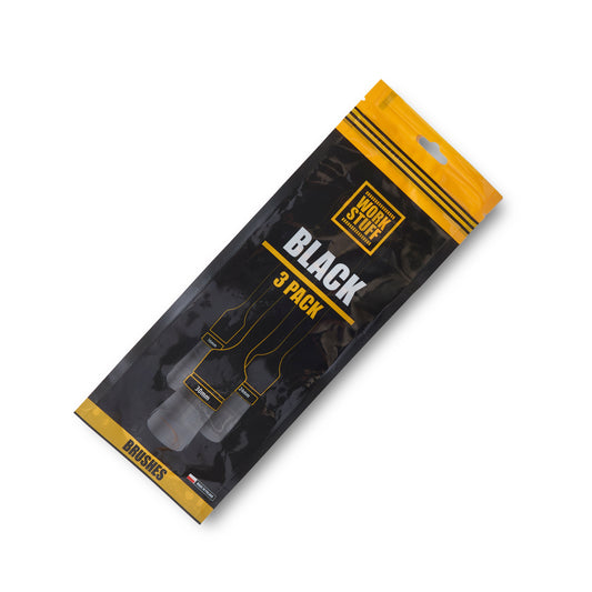 Work Stuff Detailing Black 3-pack – zestaw pędzelków detailingowych do najcięższych zabrudzeń