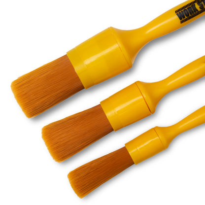 Work Stuff Detailing Albino Orange 3-pak – zestaw niezwykle delikatnych pędzelków detailingowych
