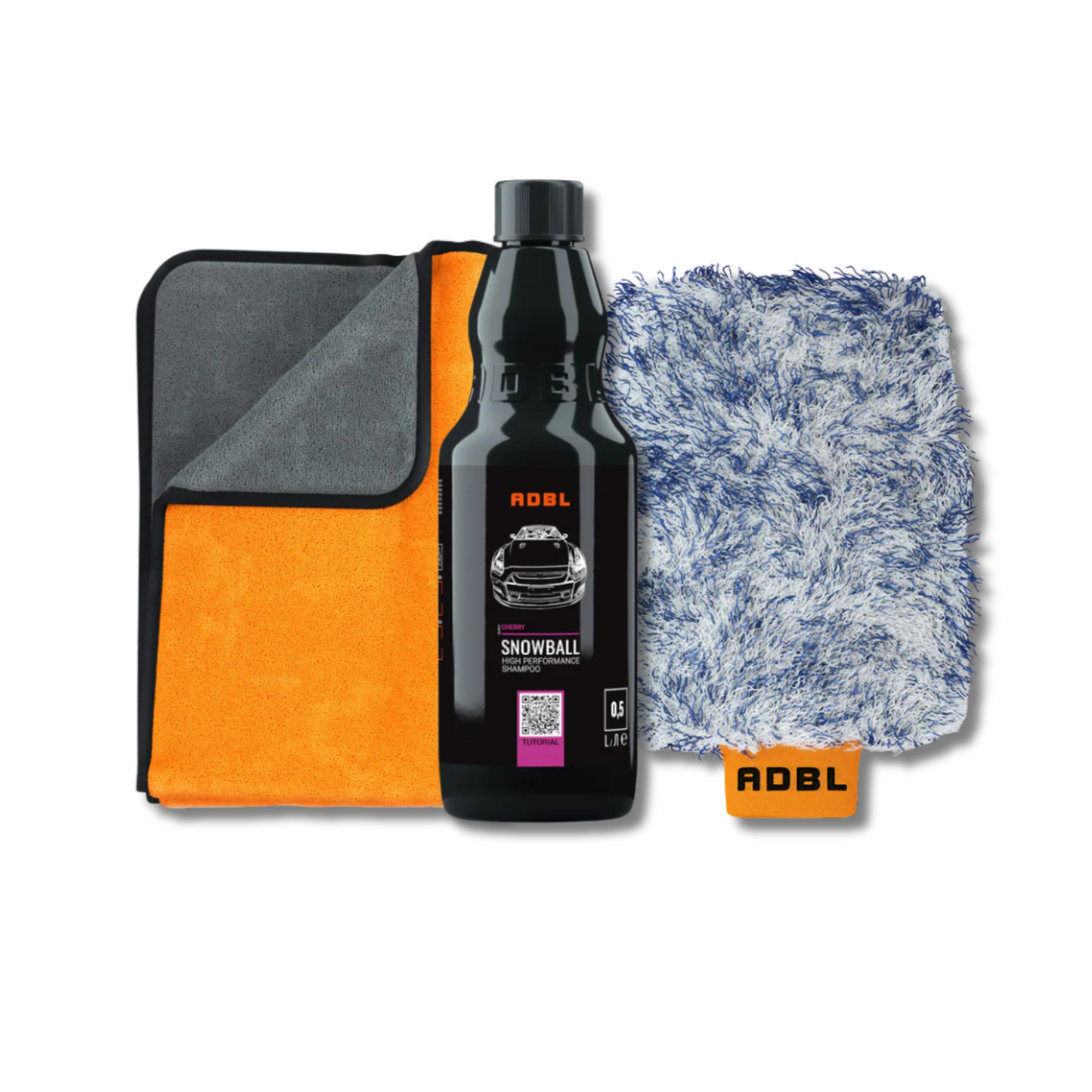 ADBL Snowball + ADBL Puffy Towel XL + ADBL Promitt - zestaw do mycia i osuszania