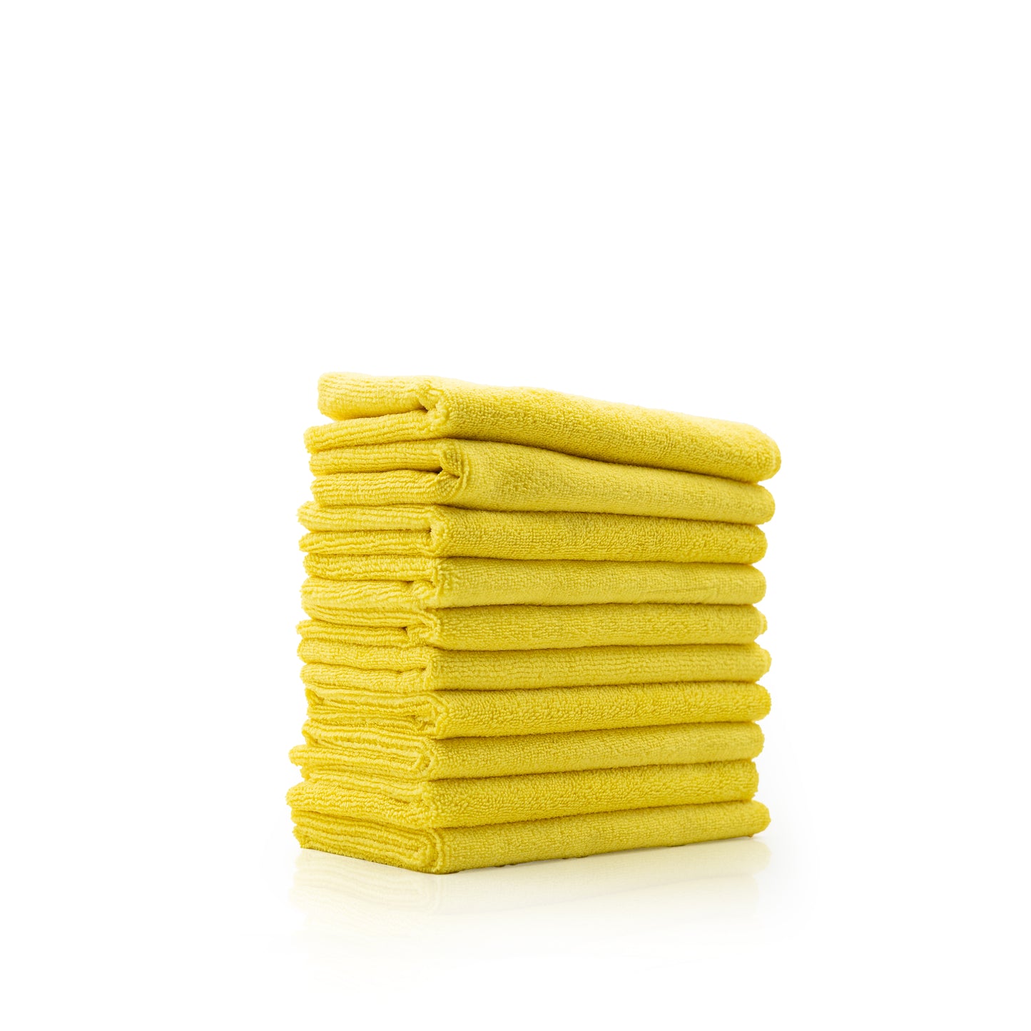 Work Stuff Worker Yellow 10-pack – delikatna mikrofibra bez obszycia 40×40 cm, 320 gsm