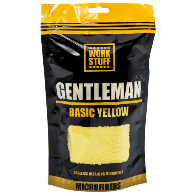 Work Stuff Gentleman Basic Yellow – delikatna mikrofibra bez obszycia, 40x40cm, 350gsm