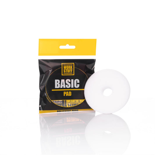 Work Stuff Basic Pad Cut 80/90 mm – twardy biały pad polerski do cięcia