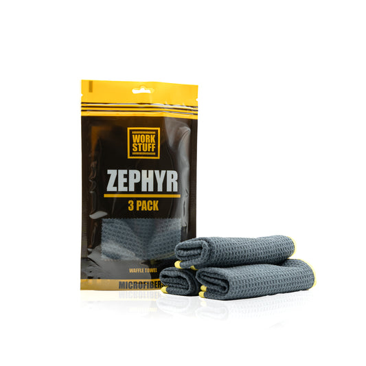 Work Stuff Zephyr Waffle Towel 3-Pack – zestaw trzech ręczników waflowych do czyszczenia szyb, 35x35cm